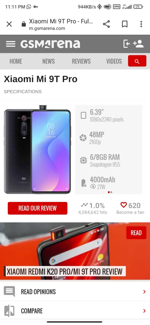 Mobile for sale mi 9t pro